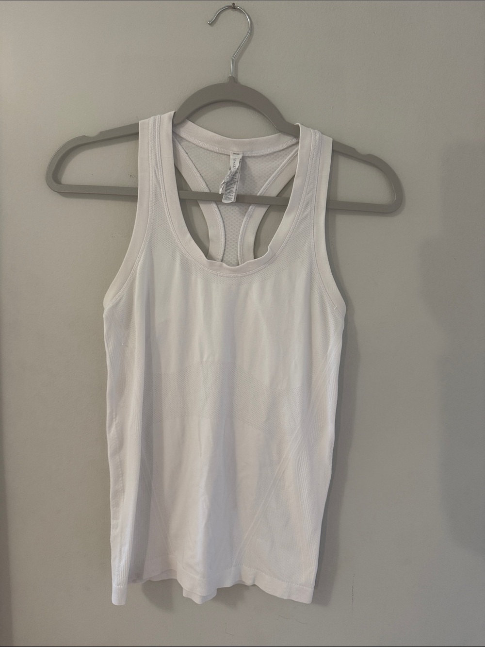 Athleta White Racerback Performance Tank
